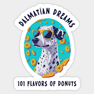 Dalmatian Dreams: 101 Flavors of Donuts! Sticker